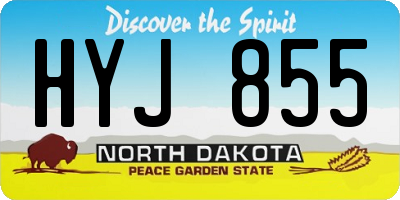 ND license plate HYJ855