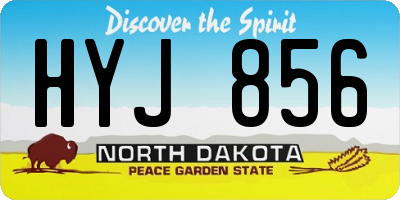 ND license plate HYJ856