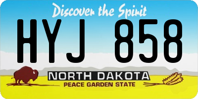 ND license plate HYJ858