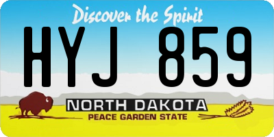 ND license plate HYJ859