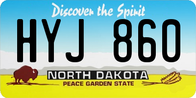 ND license plate HYJ860