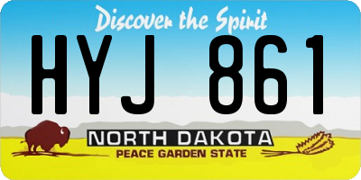 ND license plate HYJ861