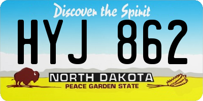 ND license plate HYJ862
