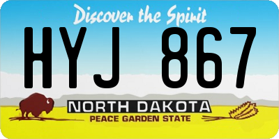 ND license plate HYJ867