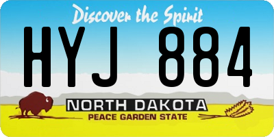 ND license plate HYJ884