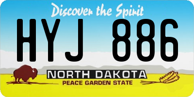 ND license plate HYJ886