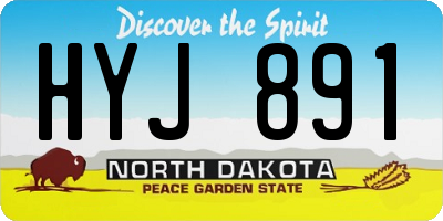 ND license plate HYJ891