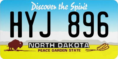 ND license plate HYJ896
