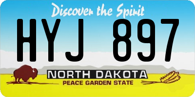 ND license plate HYJ897