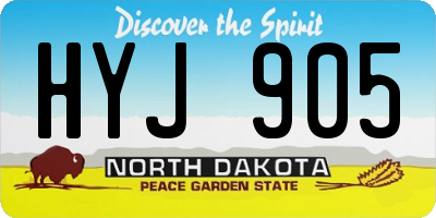 ND license plate HYJ905