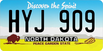 ND license plate HYJ909