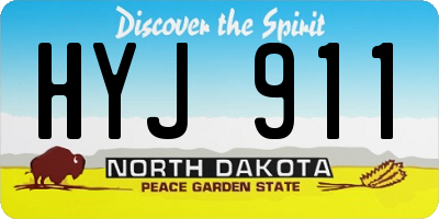 ND license plate HYJ911
