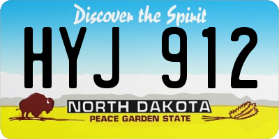 ND license plate HYJ912