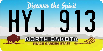 ND license plate HYJ913