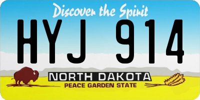 ND license plate HYJ914