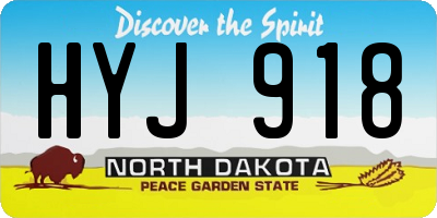 ND license plate HYJ918