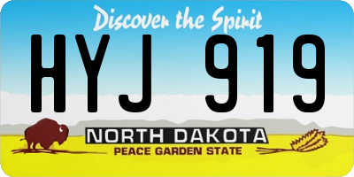 ND license plate HYJ919