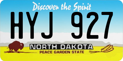 ND license plate HYJ927