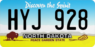 ND license plate HYJ928