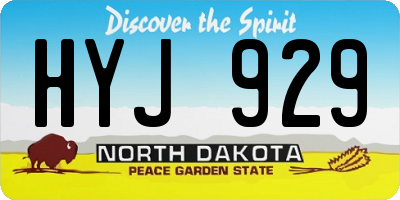 ND license plate HYJ929