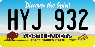 ND license plate HYJ932