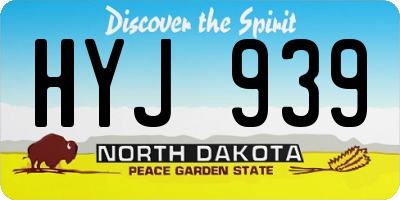 ND license plate HYJ939