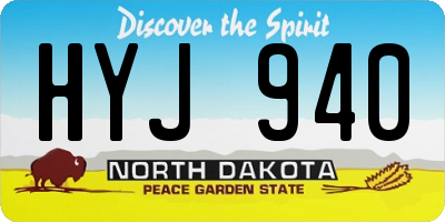 ND license plate HYJ940