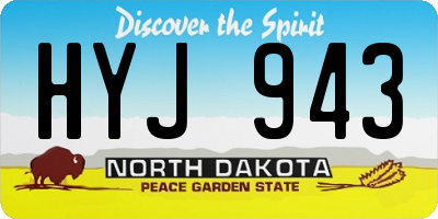 ND license plate HYJ943