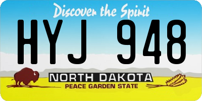 ND license plate HYJ948