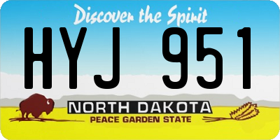 ND license plate HYJ951