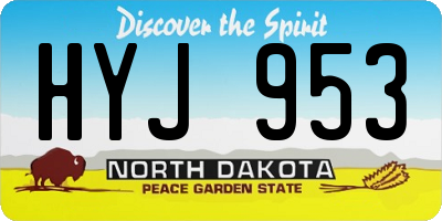 ND license plate HYJ953