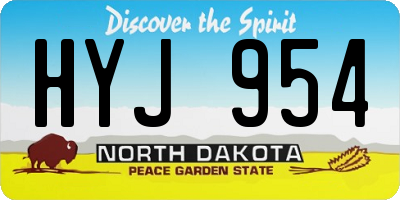 ND license plate HYJ954