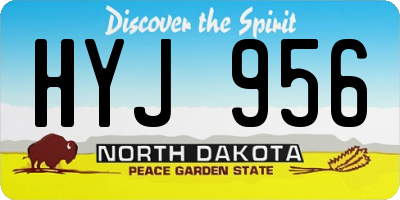 ND license plate HYJ956