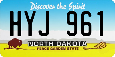 ND license plate HYJ961