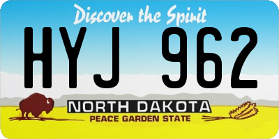 ND license plate HYJ962