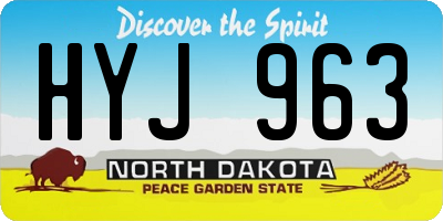 ND license plate HYJ963