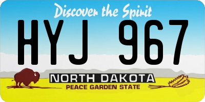 ND license plate HYJ967