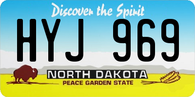 ND license plate HYJ969