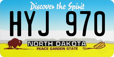 ND license plate HYJ970