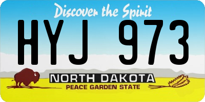 ND license plate HYJ973