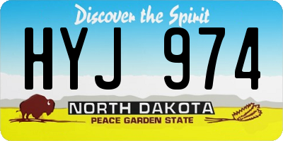 ND license plate HYJ974