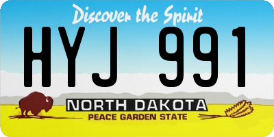 ND license plate HYJ991