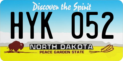 ND license plate HYK052