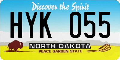 ND license plate HYK055