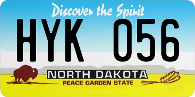 ND license plate HYK056