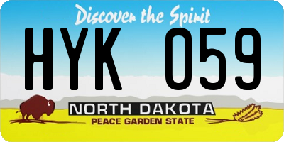 ND license plate HYK059