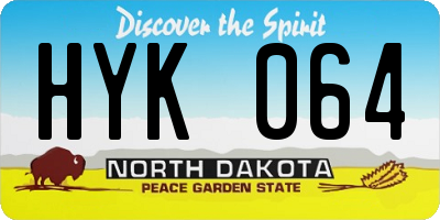 ND license plate HYK064