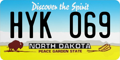 ND license plate HYK069