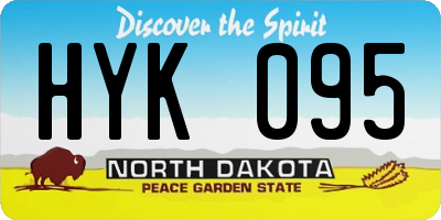 ND license plate HYK095