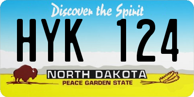 ND license plate HYK124